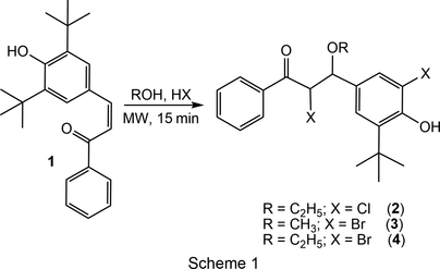 Iucr Hydrogen And Halogen Bonding In The Haloetherification Products In Chalcone