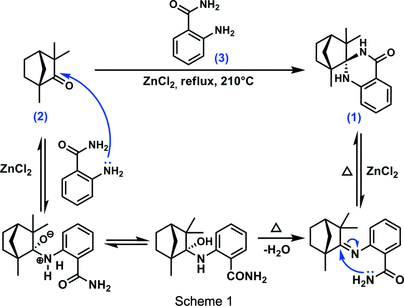 Iucr The First Example Of The Stereoselective Synthesis And Crystal Structure Of A Spirobicycloquinazolinone Based On Fenchone And Anthranilamide