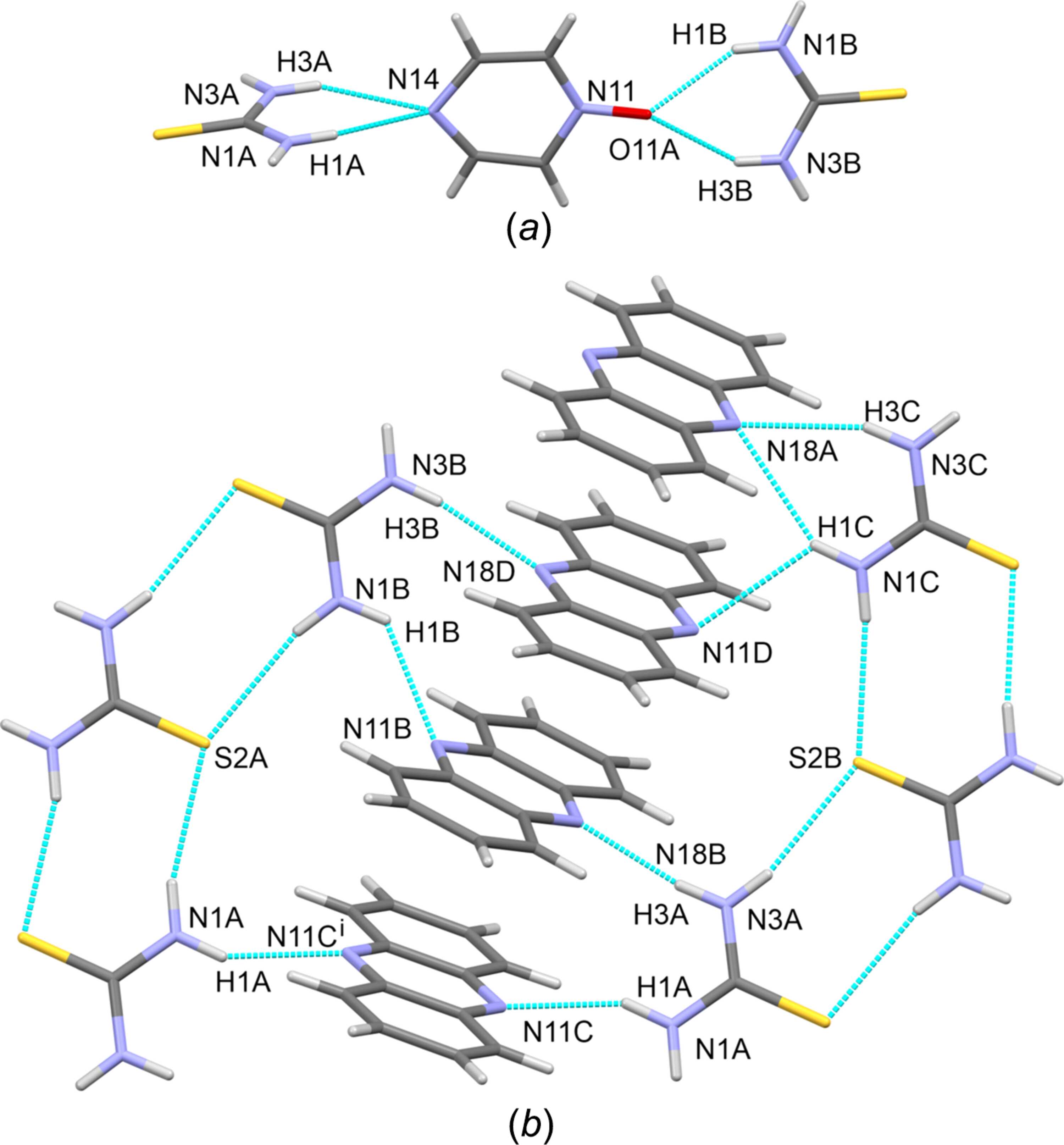 (IUCr) The pattern of bifurcated hydrogen bonds in thio­urea cocrystals ...