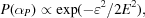 [P(\alpha_{P}) \propto \exp (-\varepsilon^{2}/2E^{2}), ]