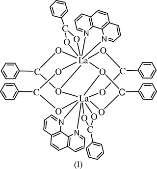 Iucr Tetra M Benzoato O O Bis Benzoato O O 1 10 Phenanthroline N N Lanthanum Iii