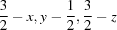 [{\script{3\over 2}}-x,y-{\script{1\over 2}},{\script{3\over 2}}-z]