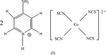Iucr Bis 4 Aminopyridinium Tetrathiocyanatocobaltate Ii