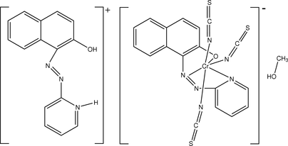 Iucr 2 2 Hydroxy 1 Naphthyldiazenyl Pyridinium 1 2 Pyridyldiazenyl 2 Naphtholato K3n N O Tris Thiocyanato Kn Chromium Iii Methanol Solvate