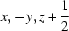 [x，-y，z+｛\script｛1\over 2｝｝]