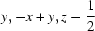 [y, -x+y, z-{\script{1\over 2}}]