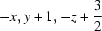 [-x, y+1, -z+{\script{3\over 2}}]
