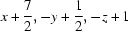 [x+{\script{7\over 2}}, -y+{\script{1\over 2}}, -z+1]