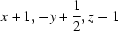 [x+1, -y+{\script{1\over 2}}, z-1]
