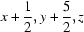 [x+{\script{1\over 2}}, y+{\script{5\over 2}}, z]