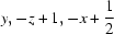 [y, -z+1, -x+{\script{1\over 2}}]
