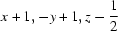 [x+1, -y+1, z-{\script{1\over 2}}]