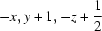 [-x，y+1，-z+{\script{1\over 2}}]