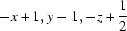 [-x+1, y-1, -z+{\script{1\over 2}}]