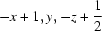 [-x+1，y，-z+{\script{1\over 2}}]