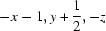 [-x-1, y+{\script{1\over 2}}, -z]