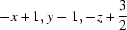 [-x+1, y-1, -z+{\script{3\over 2}}]
