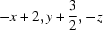 [-x+2, y+{\script{3\over 2}}, -z]