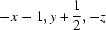 [-x-1, y+{\script{1\over 2}}, -z]