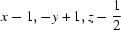 [x-1, -y+1, z-{\script{1\over 2}}]