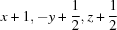 [x+1, -y+{\script{1\over 2}}, z+{\script{1\over 2}}]