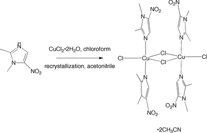 Iucr Crystal Structure Of Di M Chlorido Bis Chloridobis 1 2 Dimethyl 5 Nitro 1h Imidazole Kn3 Copper Ii Acetonitrile Disolvate