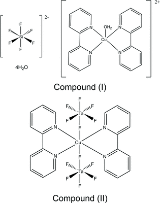 Iucr Crystal Structures Of Three Copper Ii 2 2 Bipyridine Bpy Compounds Cu Bpy 2 H2o Sif6 4h2o Cu Bpy 2 Taf6 2 And Cu Bpy 3 Taf6 2 And A Related Coordination Polymer Cu Bpy H2o 2snf6 N