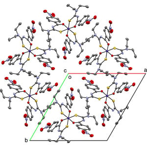 (IUCr) Crystal structure of tris­­{N,N-di­ethyl-N′-[(4-nitro­phen­yl ...