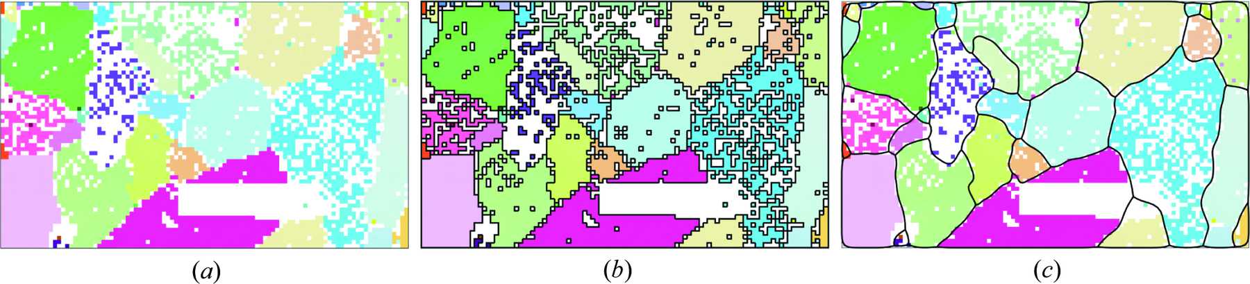 (IUCr) Denoising of crystal orientation maps